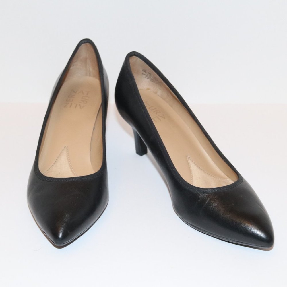 Naturalized Oden Heels in Black Leather